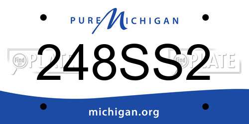 248SS2 Michigan License Plate