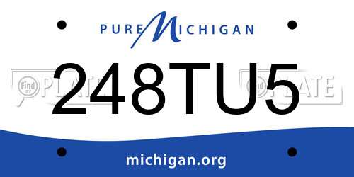 248TU5 Michigan License Plate