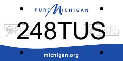 248TUS Michigan License Plate