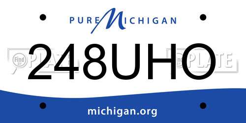 248UHO Michigan License Plate
