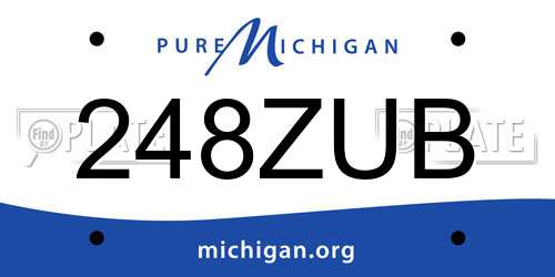 248ZUB Michigan License Plate
