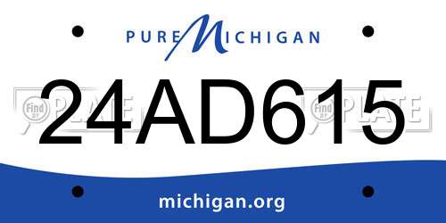 24AD615 Michigan License Plate