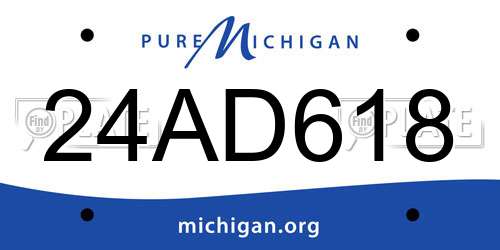 24AD618 Michigan License Plate
