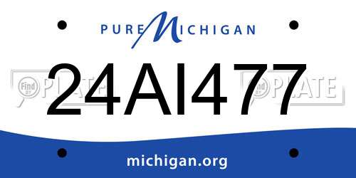 24AI477 Michigan License Plate
