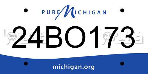 24BO173 Michigan License Plate