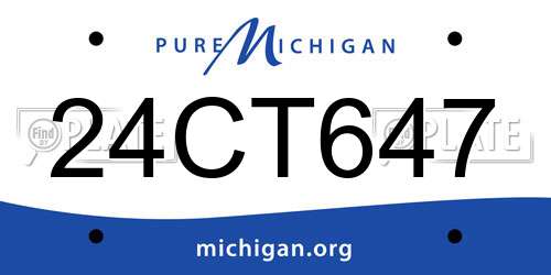 24CT647 Michigan License Plate