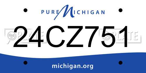 24CZ751 Michigan License Plate