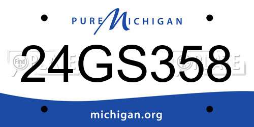 24GS358 Michigan License Plate