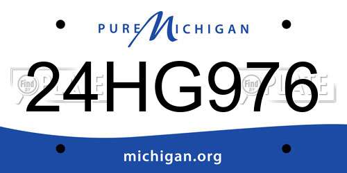 24HG976 Michigan License Plate