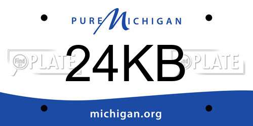 24KB Michigan License Plate