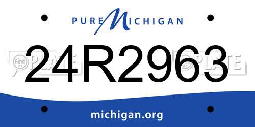 24R2963 Michigan License Plate