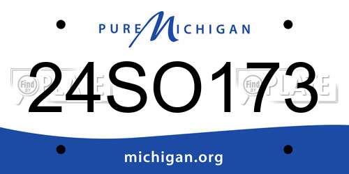 24SO173 Michigan License Plate