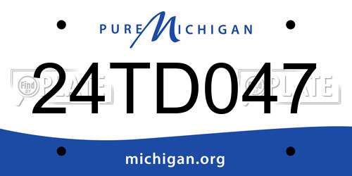 24TD047 Michigan License Plate