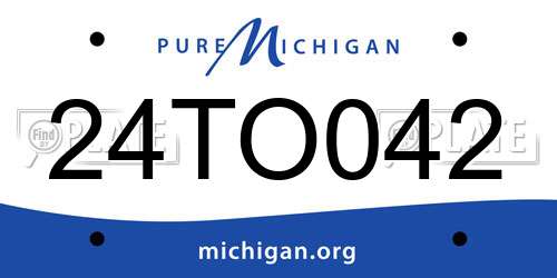 24TO042 Michigan License Plate