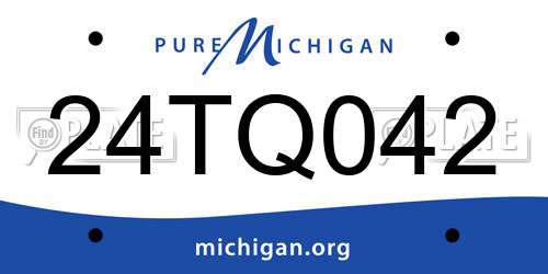 24TQ042 Michigan License Plate
