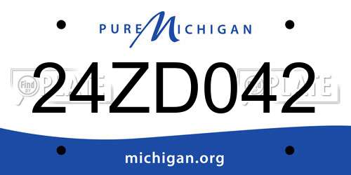 24ZD042 Michigan License Plate