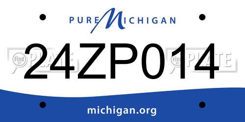 24ZP014 Michigan License Plate