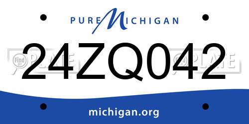 24ZQ042 Michigan License Plate