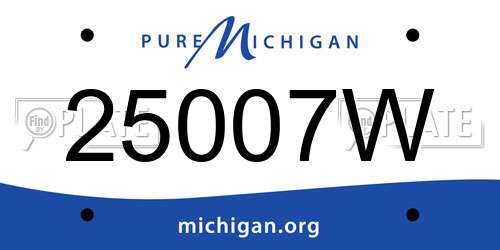 25007W Michigan License Plate