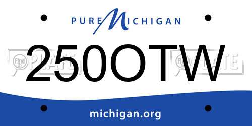 250OTW Michigan License Plate