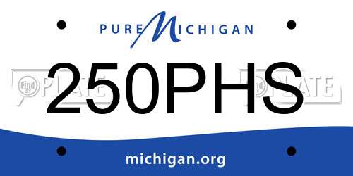 250PHS Michigan License Plate