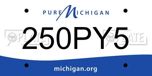 250PY5 Michigan License Plate
