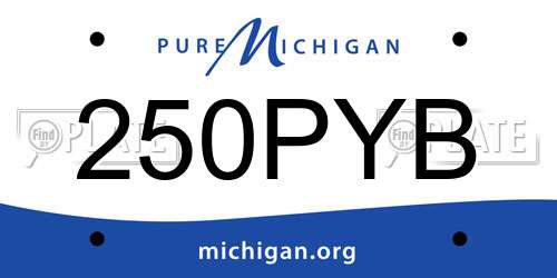 250PYB Michigan License Plate