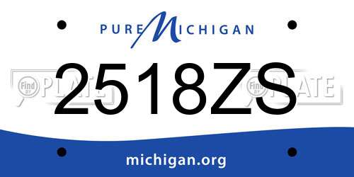 2518ZS Michigan License Plate