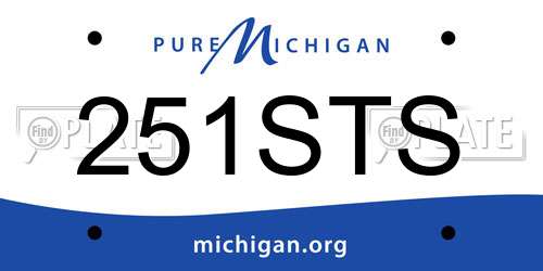 251STS Michigan License Plate