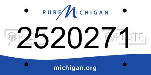 2520271 Michigan License Plate