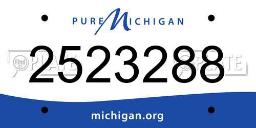 2523288 Michigan License Plate