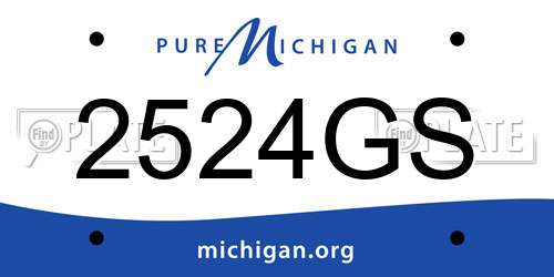 2524GS Michigan License Plate