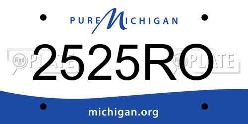 2525RO Michigan License Plate