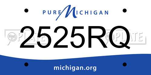 2525RQ Michigan License Plate