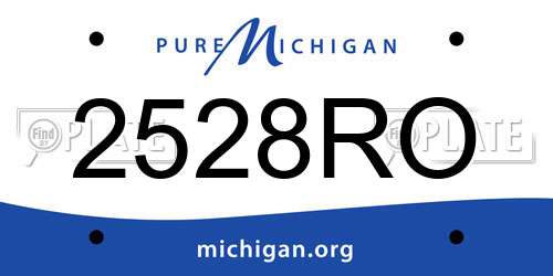 2528RO Michigan License Plate