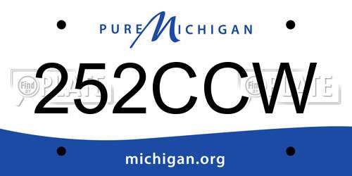 252CCW Michigan License Plate