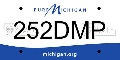 252DMP Michigan License Plate