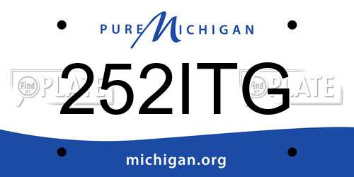 252ITG Michigan License Plate