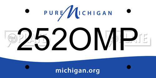 252OMP Michigan License Plate