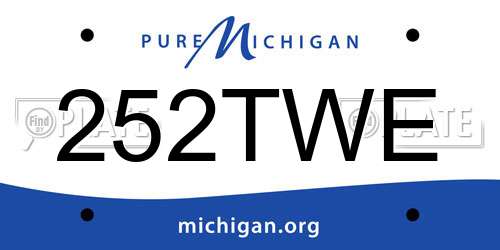 252TWE Michigan License Plate