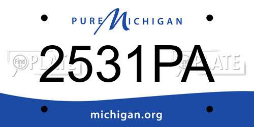2531PA Michigan License Plate