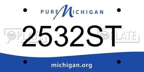 2532ST Michigan License Plate
