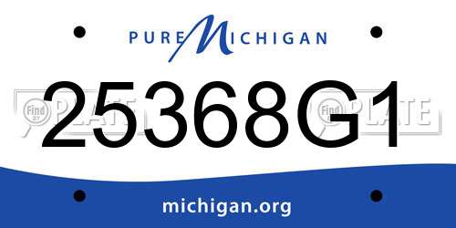 25368G1 Michigan License Plate