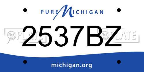 2537BZ Michigan License Plate