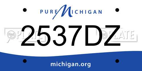 2537DZ Michigan License Plate