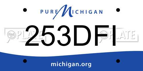 253DFI Michigan License Plate