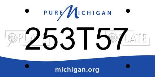 253T57 Michigan License Plate