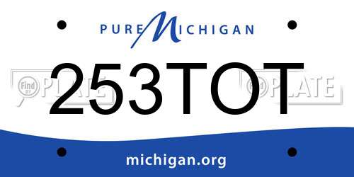 253TOT Michigan License Plate