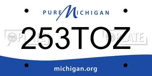 253TOZ Michigan License Plate