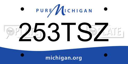 253TSZ Michigan License Plate